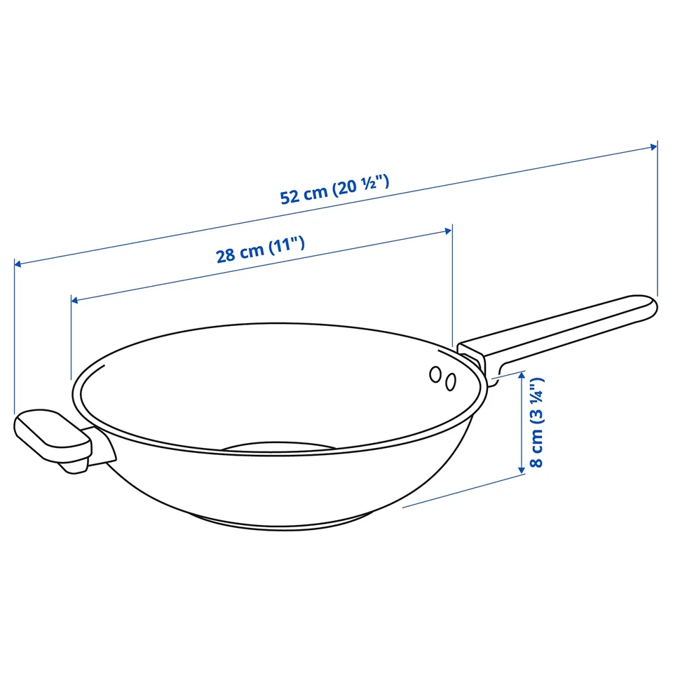 Illustration with measurements for the product: MIDDAGSMAT.