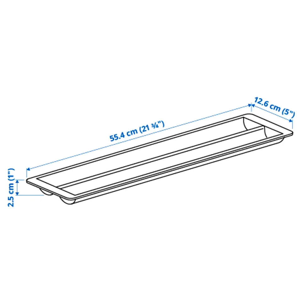 Illustration with measurements for the product: UPPDATERA.