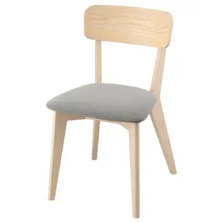 LISABO chair, ash/Tallmyra white/black, Width 46 x Depth 51 x Height 80 cm