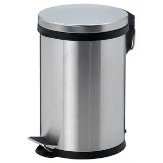SNÖRPA pedal bin, stainless steel, Height 38 cm