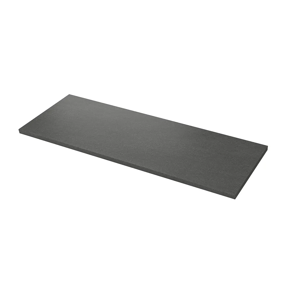 SÄLJAN Worktop, dark grey stone effect/laminate, 186x3.8 cm