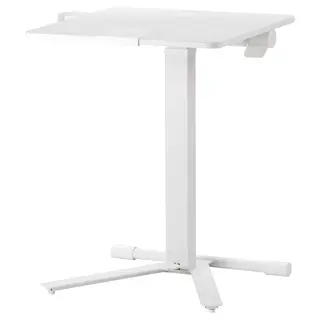 MITTZON laptop table with castors, white, 66x50 cm