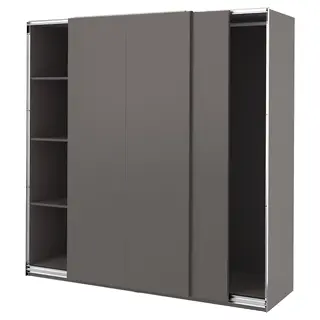 PAX / HASVIK wardrobe, dark grey/dark grey, 200x66x201 cm