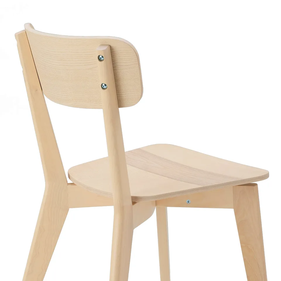 TONSTAD / LISABO Table and 6 chairs, off-white/ash, 200x85 cm