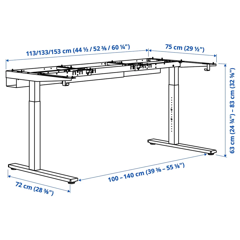 part: MITTZON underframe for desk