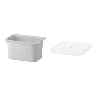 box + lid set: storage box + lid, grey + white, 42x30x23 cm