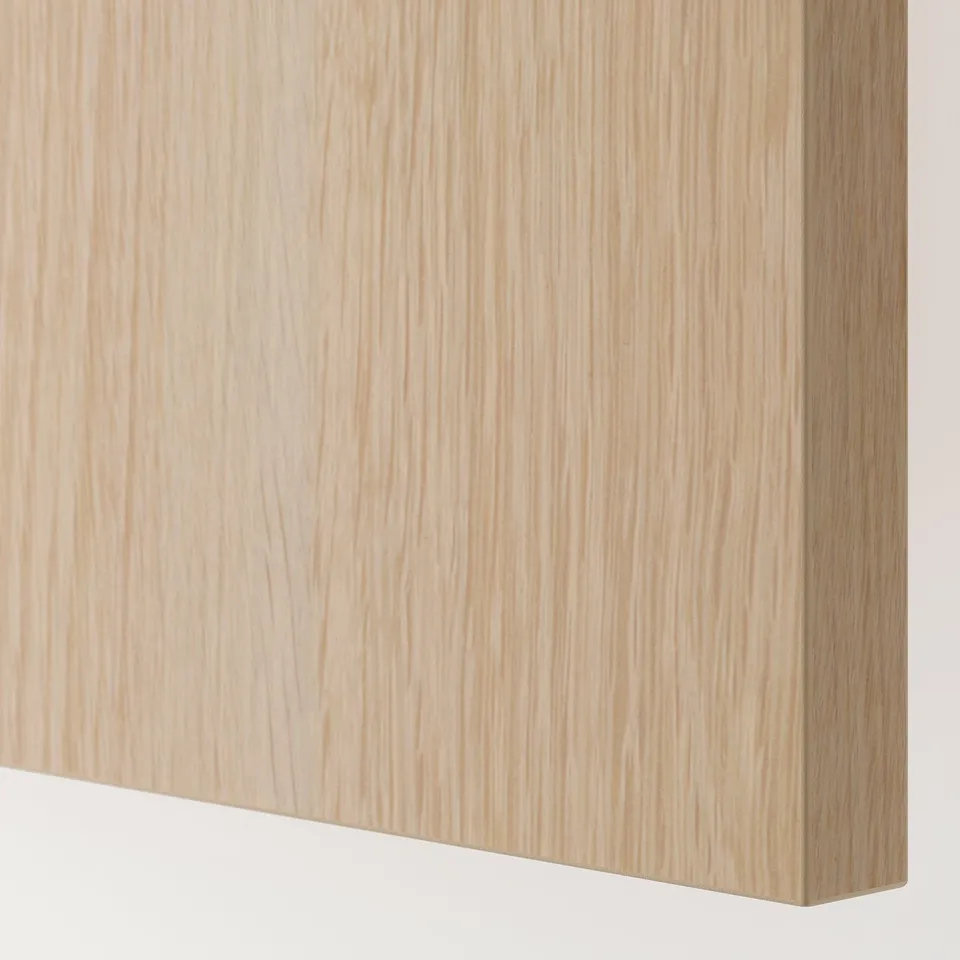 Close-up of light wood grain texture on a smooth surface, showcasing fine finish quality.