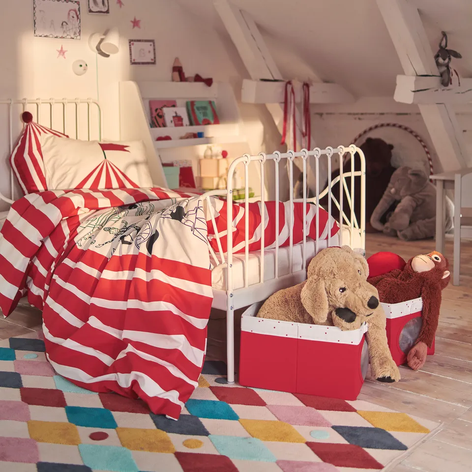 part: MINNEN ext bed frame with slatted bed base