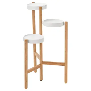 SATSUMAS plant stand, bamboo/white, 78 cm