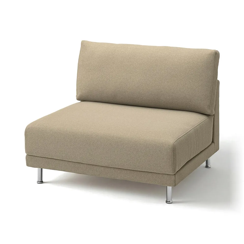 UPPÅKRA chair, beige, fabric: 46% polyester, 30% viscose, 24% cotton. Soft, l-shaped corner seat.