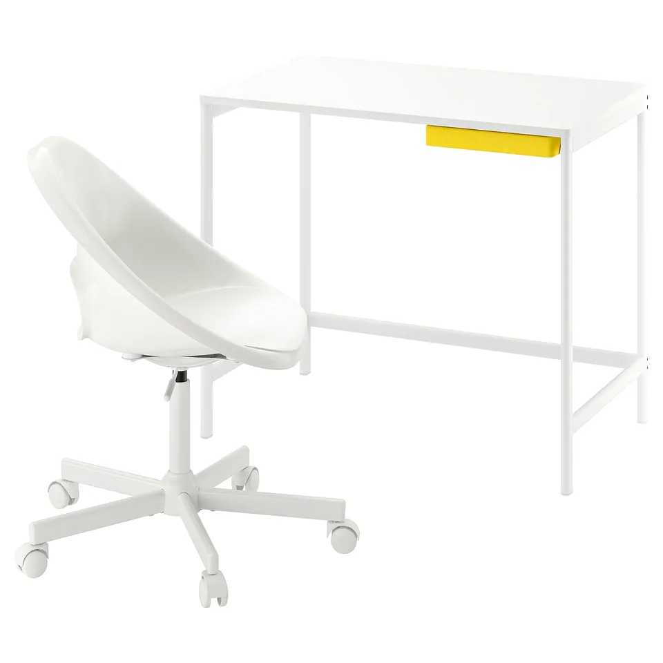 ENKROKEN / LOBERGET Desk and chair, white
