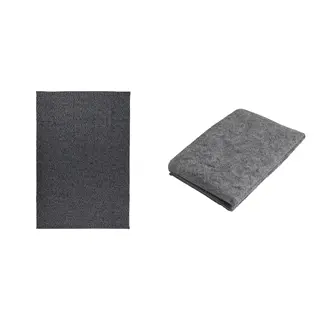 MORUM/STOPP set: rug flatwoven, in/outdoor + rug underlay with anti-slip, dark grey, 160x230 cm