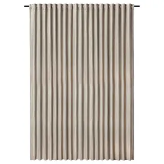 ANNAKAJSA room darkening curtain, 1 piece, beige/with heading tape, Length 300 x Width 300 cm