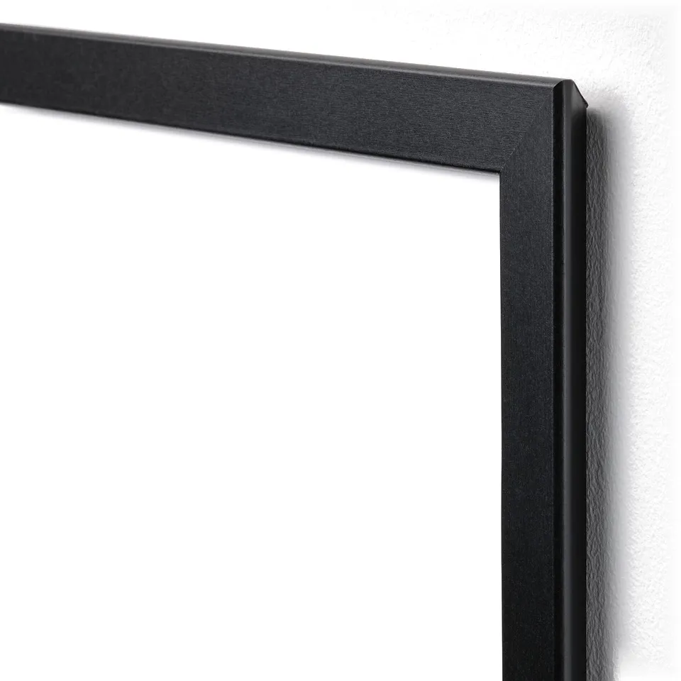 Modern black picture frame with sleek design, high-quality craftsmanship.