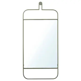 GRANVÅG mirror, wall hanging/green, 50x110 cm