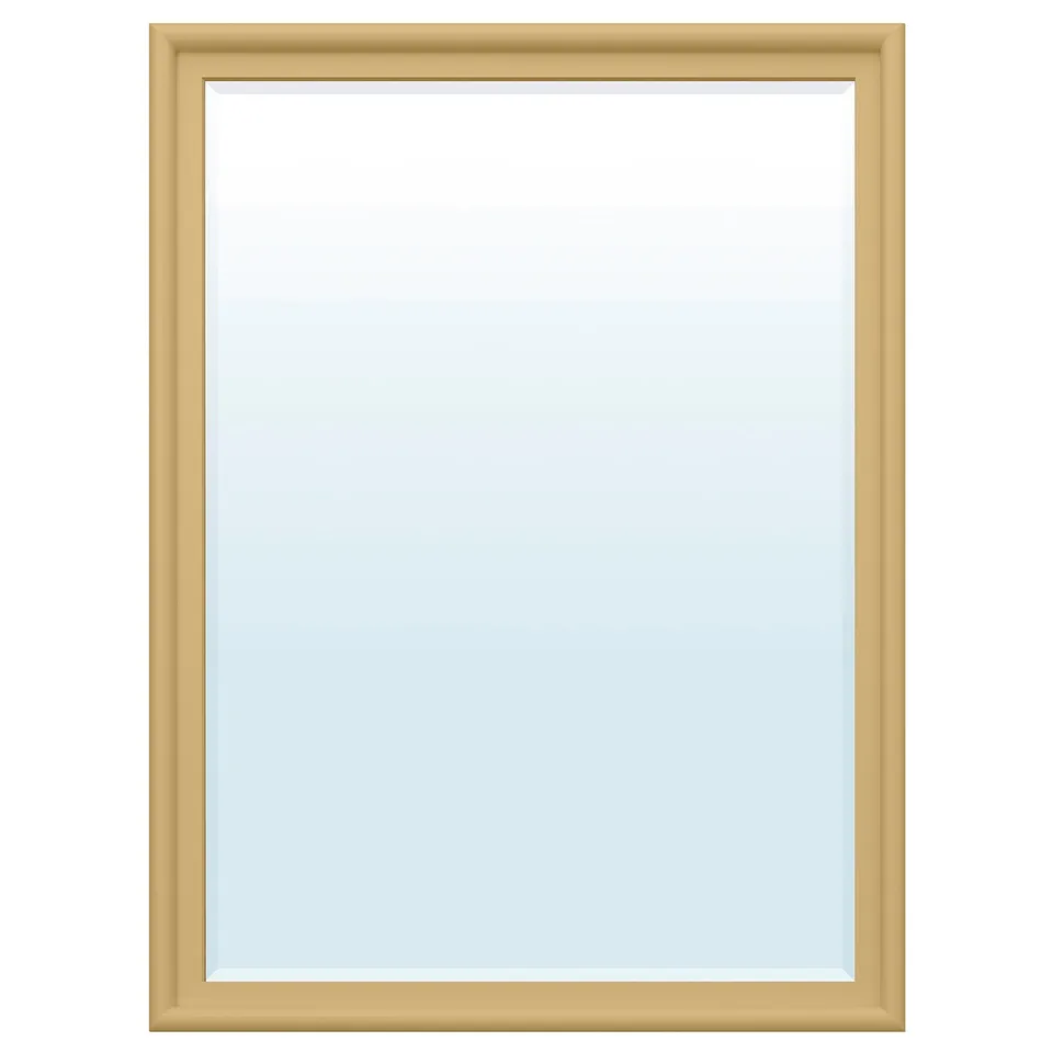 PINGSTSYREN mirror: yellow pine frame, rectangular bevelled glass.