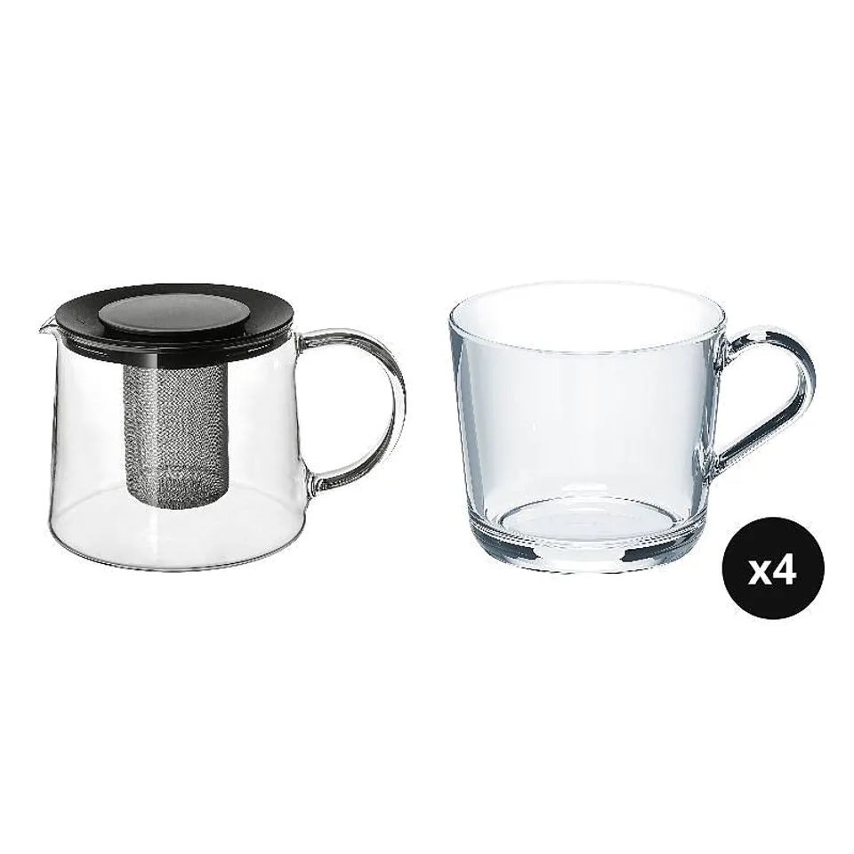 teapot x1 + mug x4, photo 1