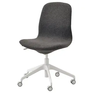 LÅNGFJÄLL conference chair, Gunnared dark grey/white, Width 68 x Depth 68 cm