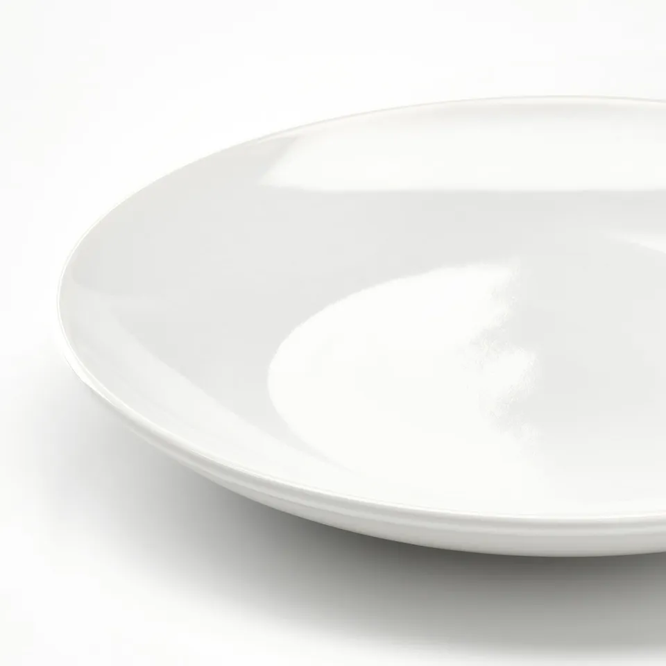 GODMIDDAG Side plate, white, 20 cm
