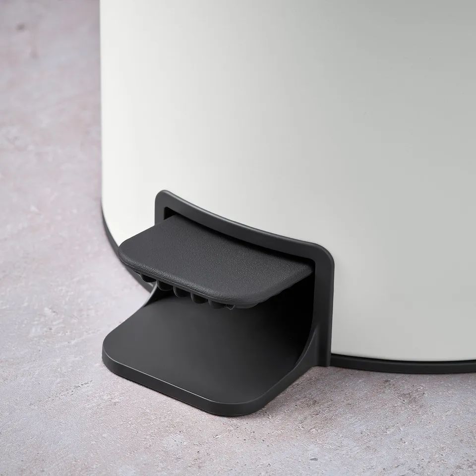 TURRIDNING Pedal bin, white/anthracite, 9 l