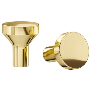 BAGGANÄS knob, brass-colour, 21 mm