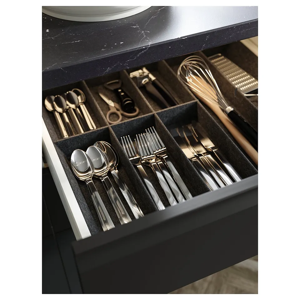 UPPDATERA Adjustable organiser for drawer, grey, 60 cm