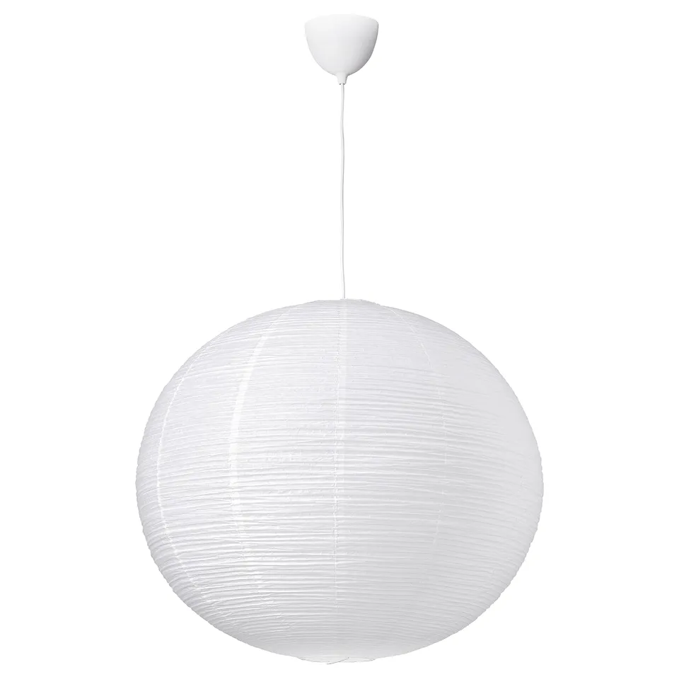 IKEA GULLSUDARE white paper pendant lamp, spherical shape, adjustable cord.