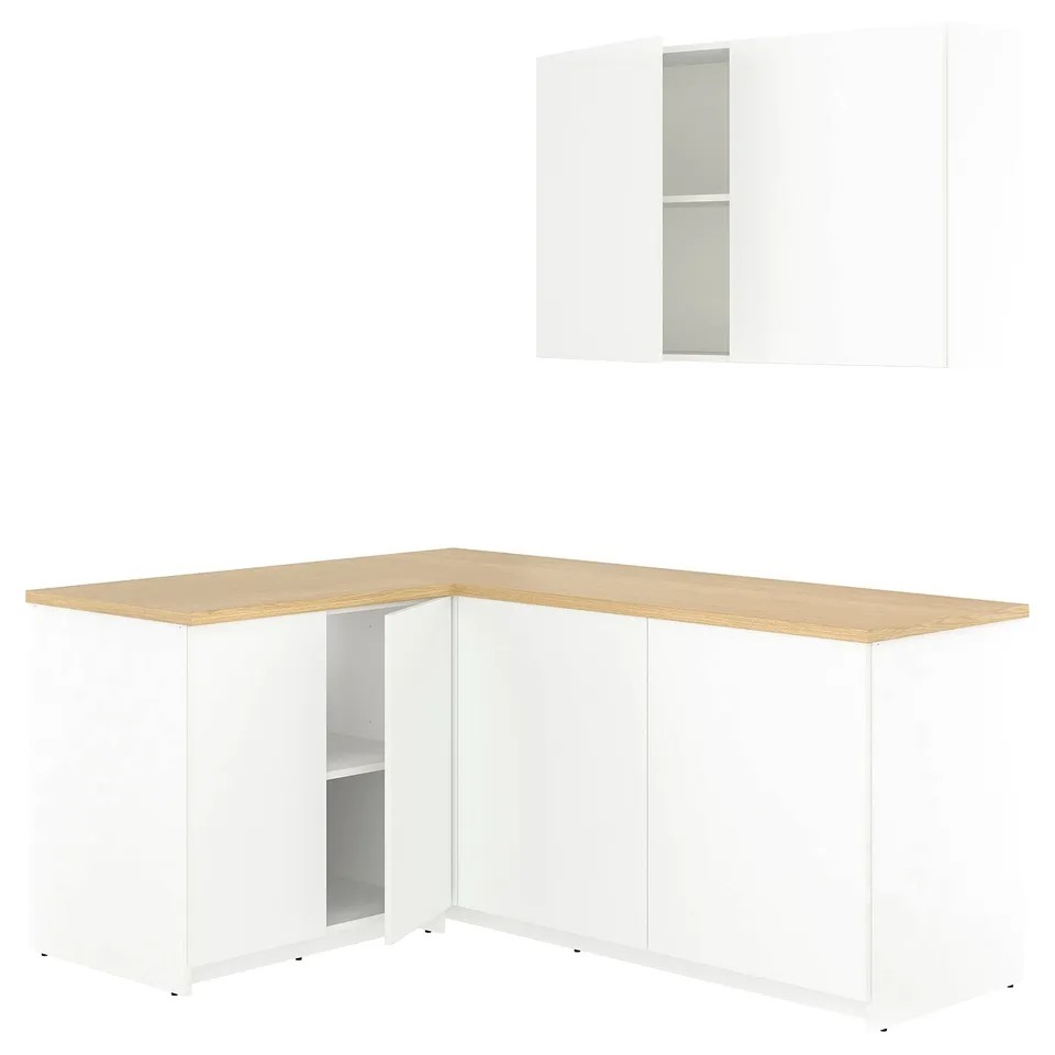 KNOXHULT Corner kitchen, white, 182x143x220 cm