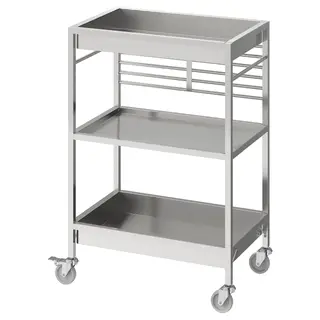 KUNGSFORS kitchen trolley, stainless steel, 60x40 cm