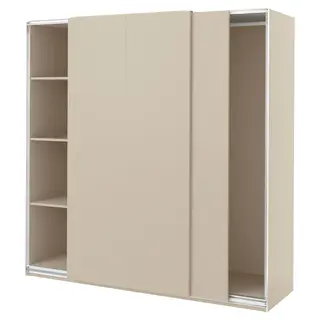 PAX / HASVIK wardrobe combination, grey-beige/grey-beige, 200x66x201 cm