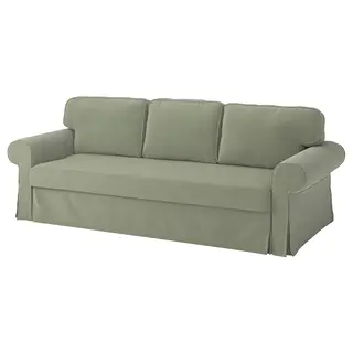 VRETSTORP cover for 3-seat sofa-bed, Hakebo grey-green