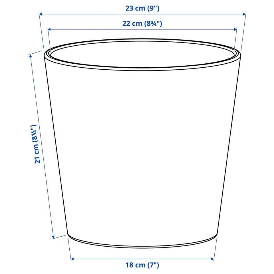 SOJABÖNA Plant pot, white, 19 cm