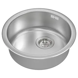 BOHOLMEN inset sink, 1 bowl, stainless steel, 45 cm