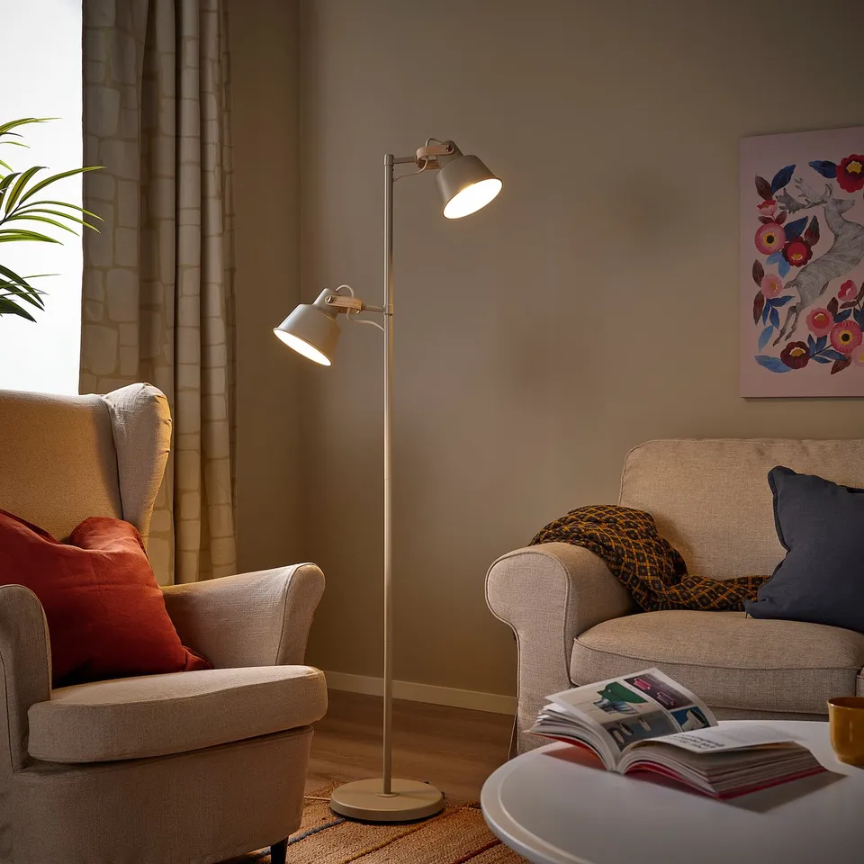 part: SJÖMAKT floor lamp with 2-spot