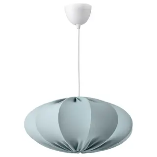 REGNSKUR / HAVSDJUP pendant lamp, turquoise/white, 52 cm