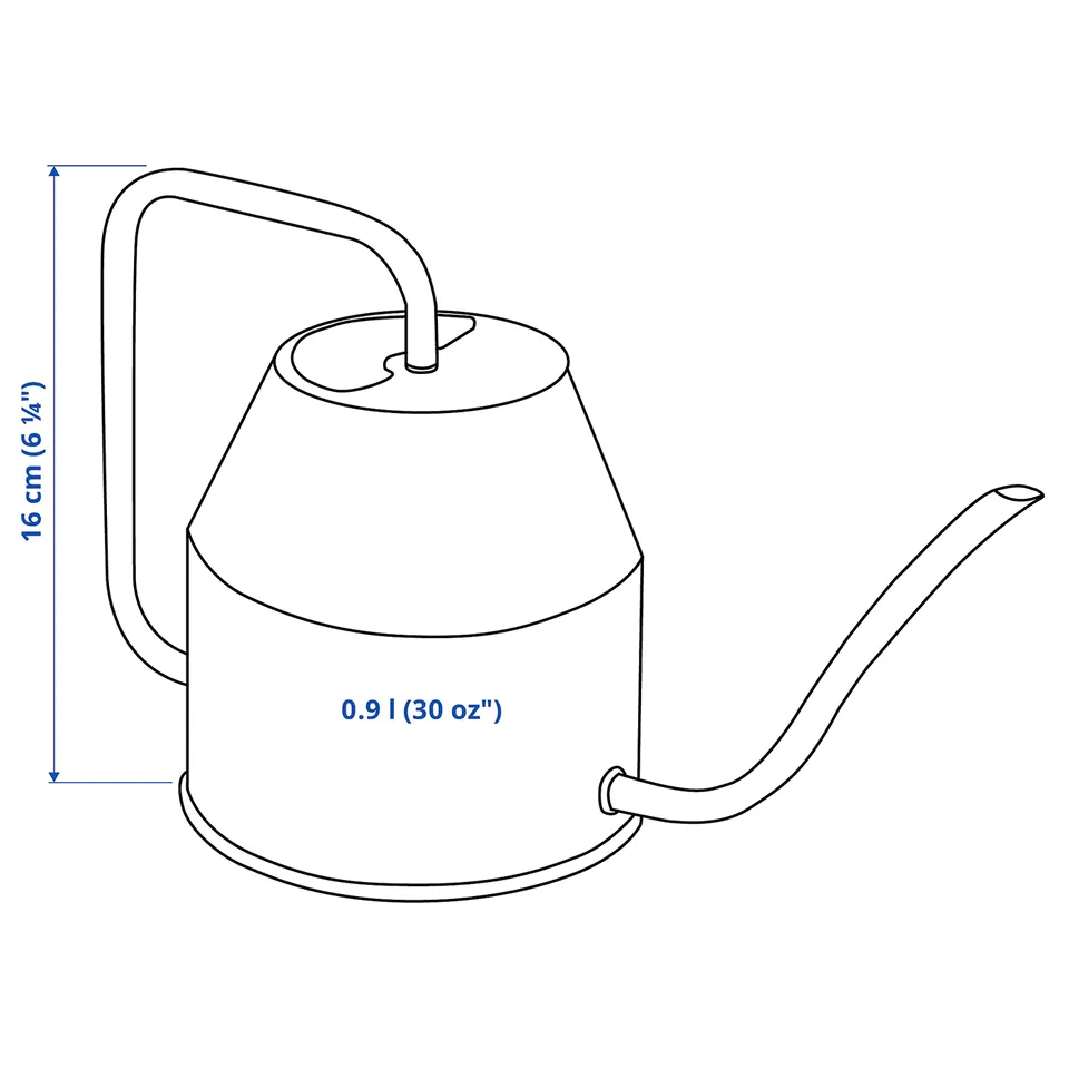 Illustration with measurements for the product: VATTENKRASSE.