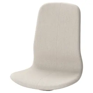 LÅNGFJÄLL seat shell with high back, Gunnared beige, Width 54 x Depth 54 x Height 59 cm
