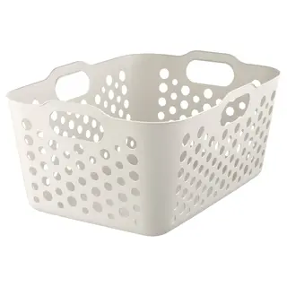 SLIBB laundry basket, white, 38 l