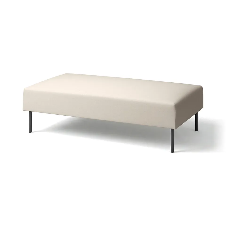 LILLEHEM beige modular sofa, sleek rectangular design with metal legs, modern minimalist style.
