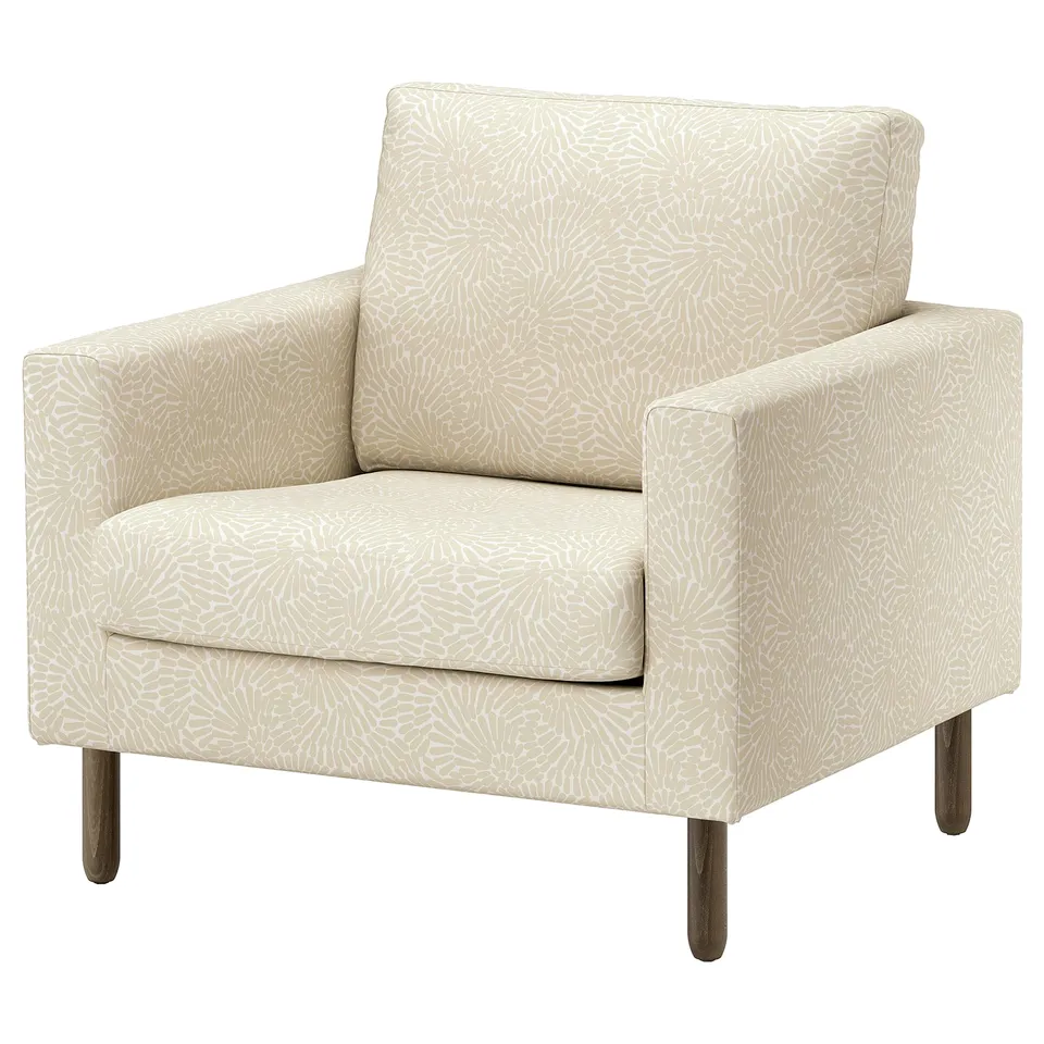 SALTSJÖBADEN Armchair, Vittangi light beige/white
