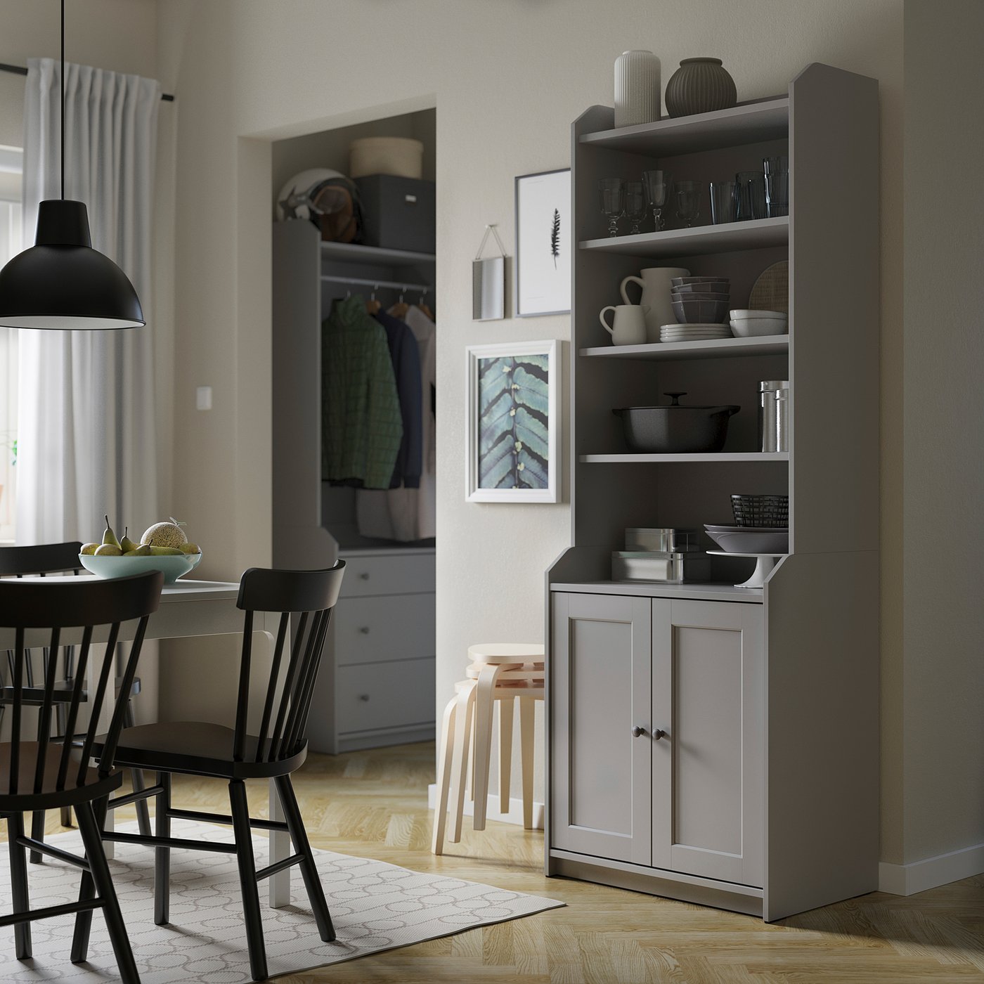 part: HAUGA high cabinet with 2 doors