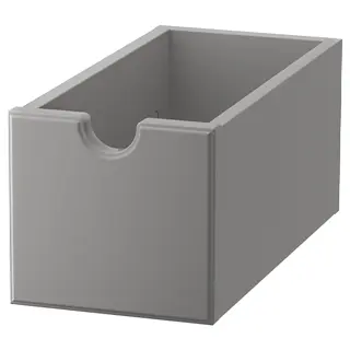 TORNVIKEN box, grey, 16x34x15 cm