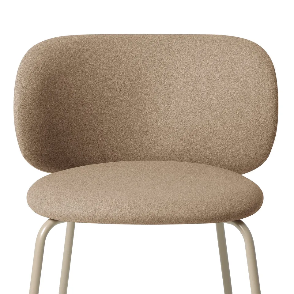 TONSTAD / KRYLBO Table and 4 chairs, oak veneer/Tonerud dark beige, 140/196x85 cm