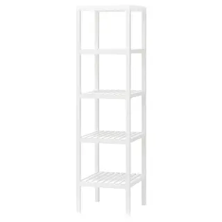 MUSKAN shelving unit, white, 37x140 cm
