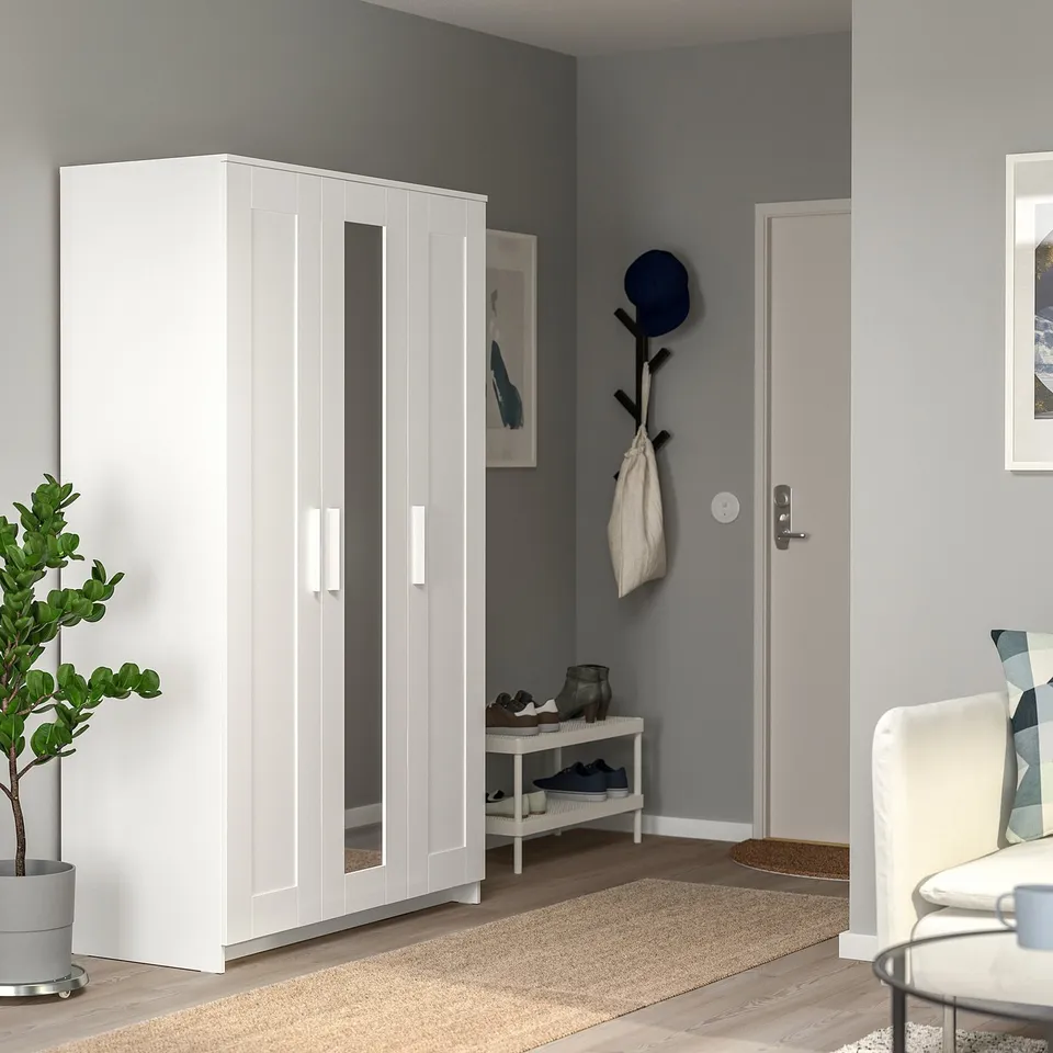 part: BRIMNES wardrobe with 3 doors