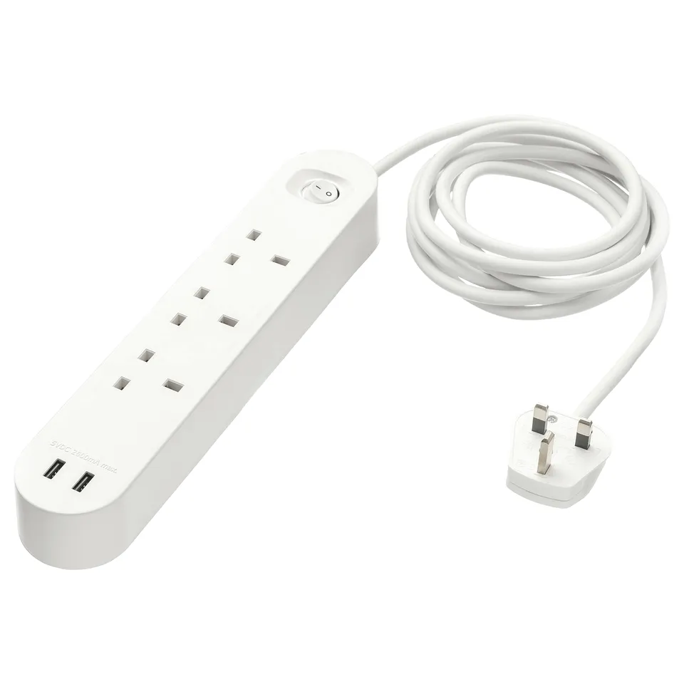 part: KOPPLA 3-way socket with 2 USB ports