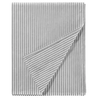 SOLFIBBLA flat sheet, grey white/stripe, Length 260 x Width 240 cm