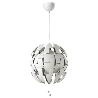 IKEA PS 2014 pendant lamp, white/silver-colour, 35 cm