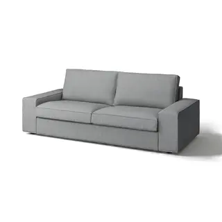 KIVIK cover three-seat sofa, Tibbleby beige/grey