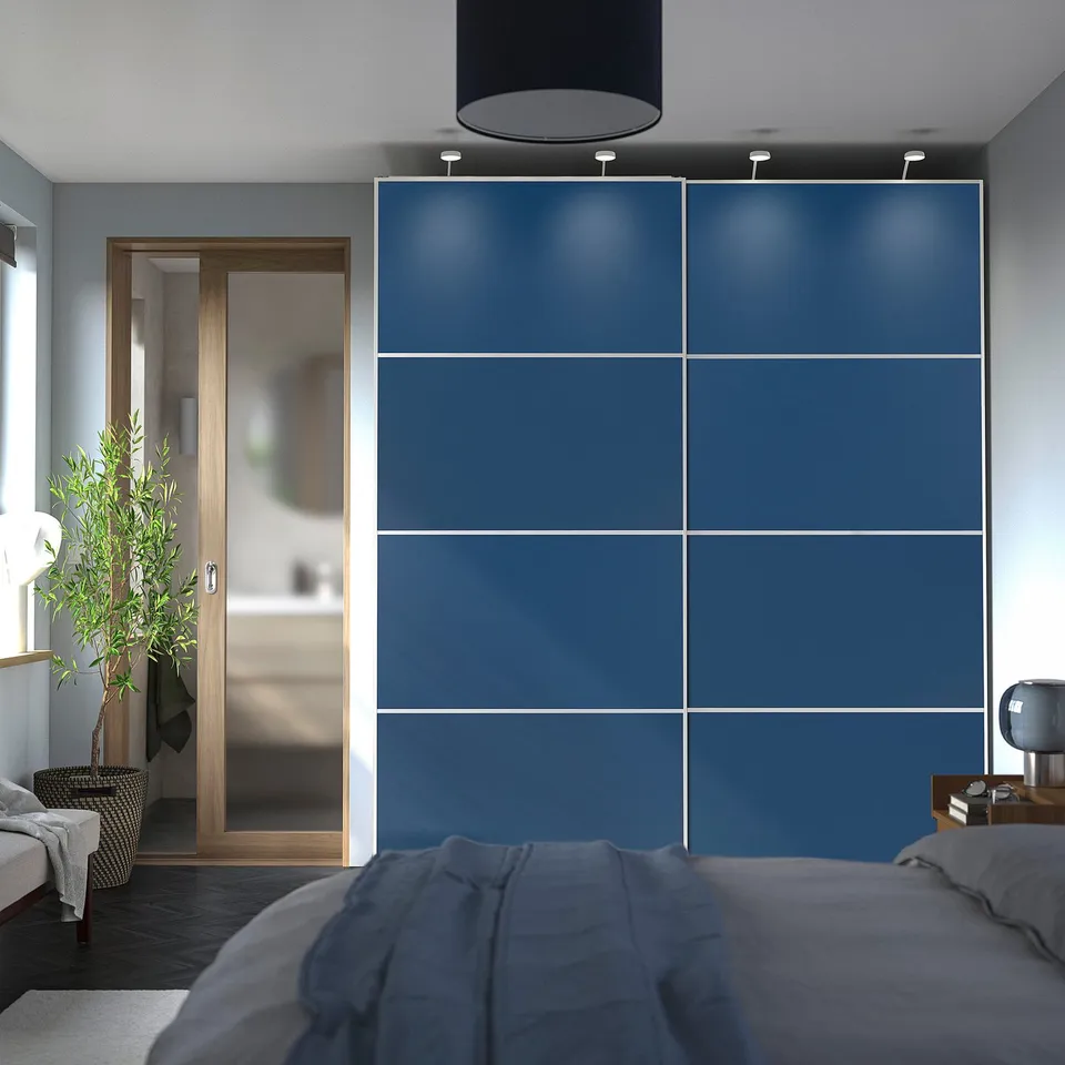 PAX / MEHAMN Wardrobe with sliding doors